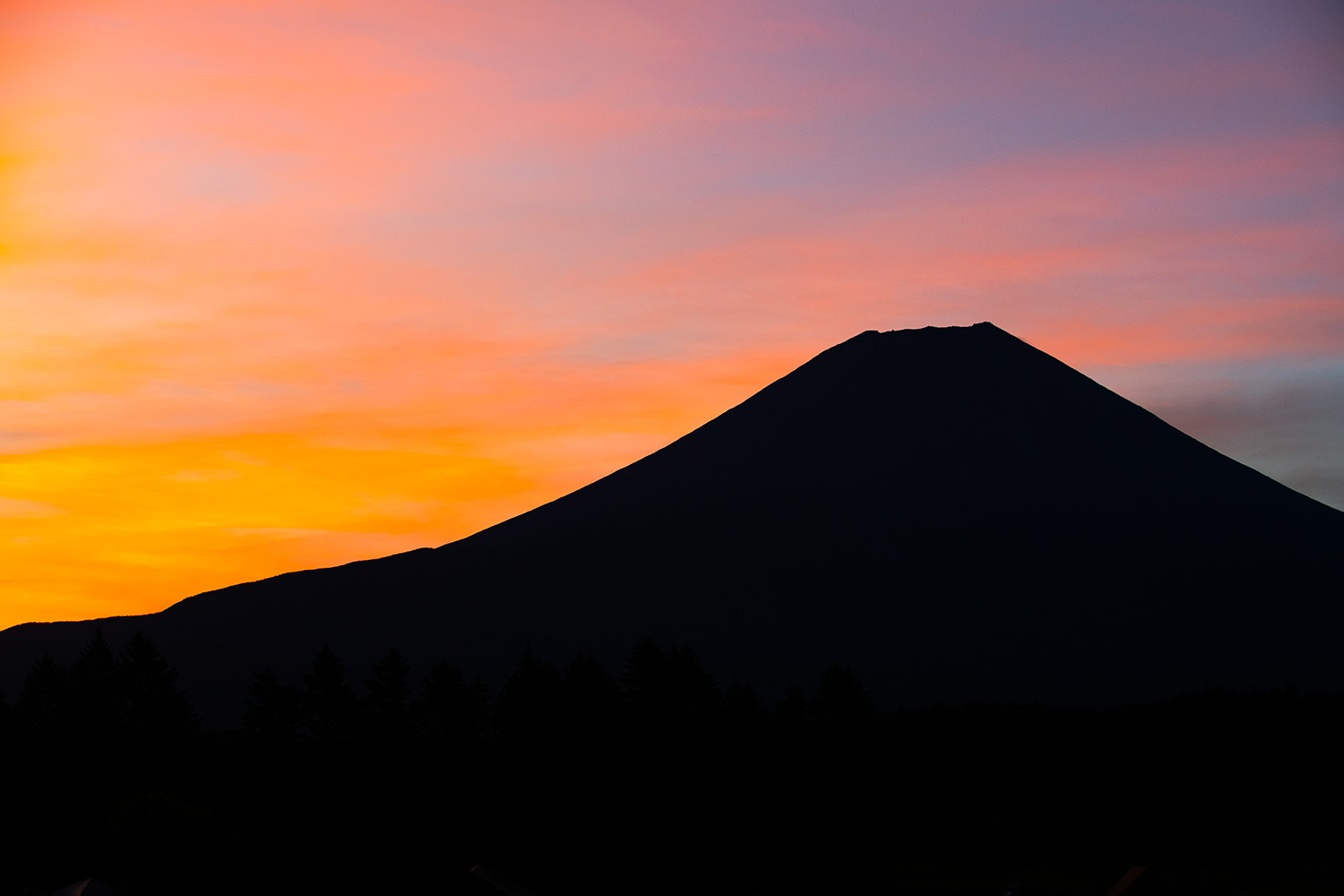 富士山朝焼け