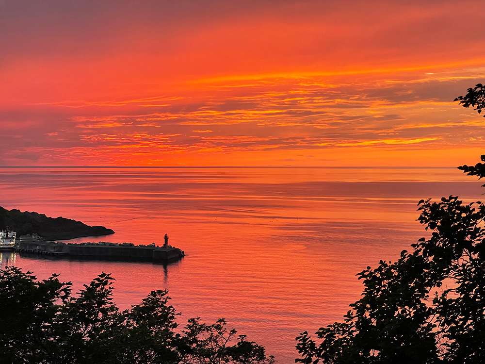 オホーツク海　夕陽台展望台