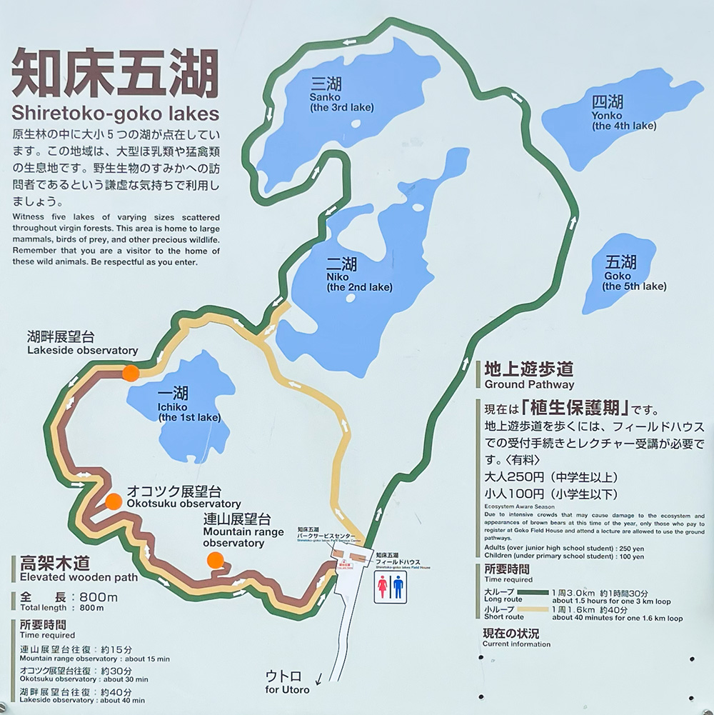 知床五湖　マップ
